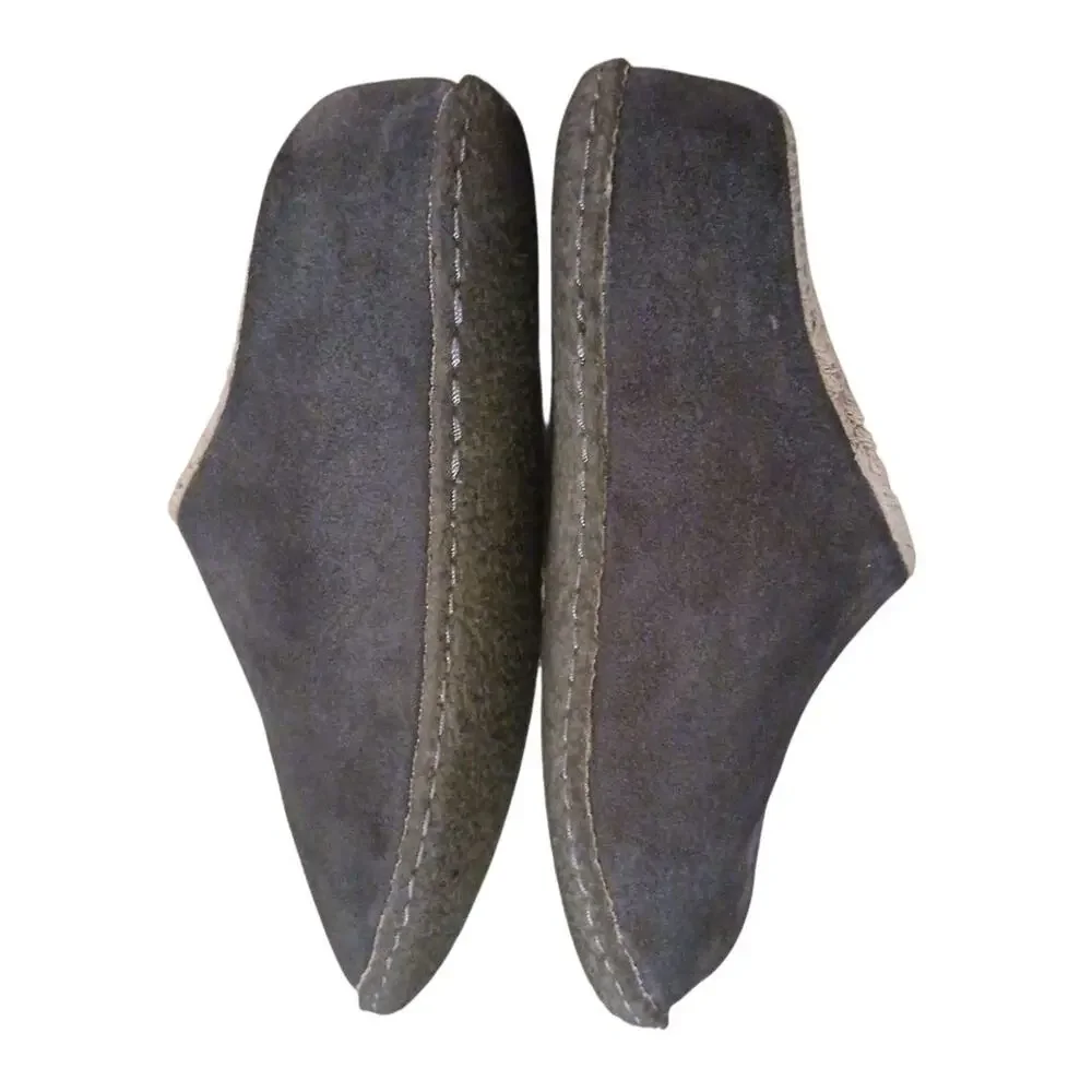 Sorel Kids Lanner 40135 Gray Brown Faux Fur Round‎ Toe Slip On Slippers US Sz 4